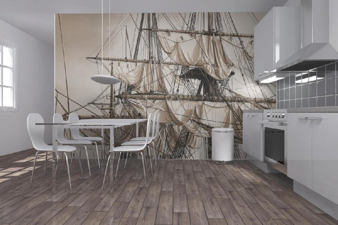 PHOTOWALL / Sailing Ship - Sepia (e19414)