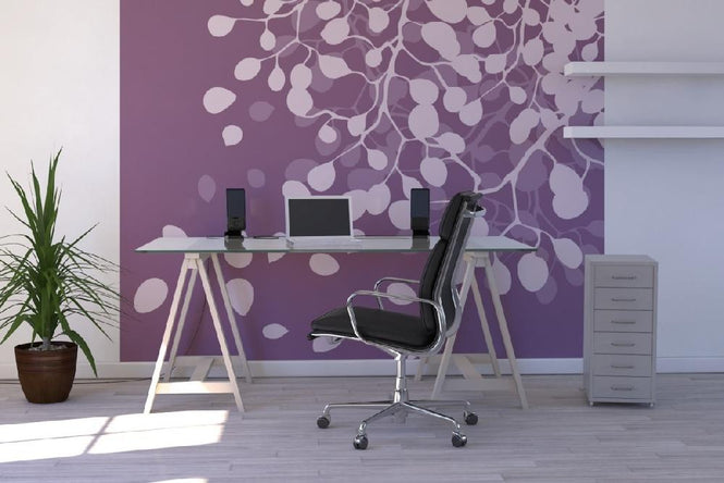 PHOTOWALL / Birch - Plum (e19532)