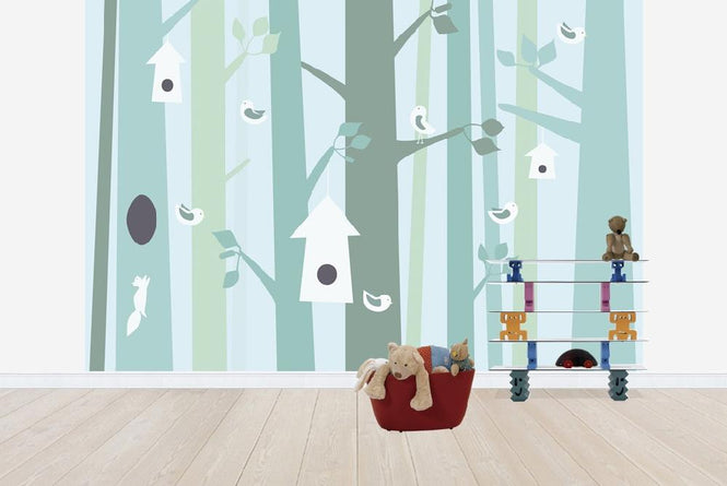 PHOTOWALL / Bird Forest - Green (e20078)