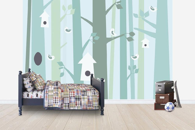 PHOTOWALL / Bird Forest - Green (e20078)