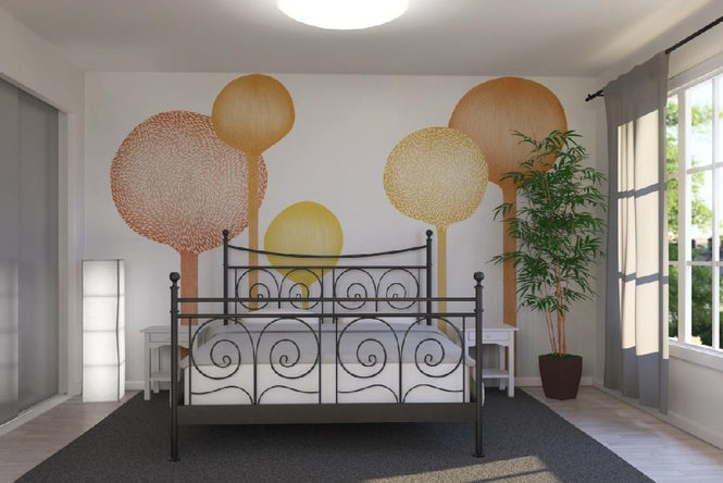 PHOTOWALL / Studio Rita | Elin Öhrling - Forestscape - Orange (e20455)