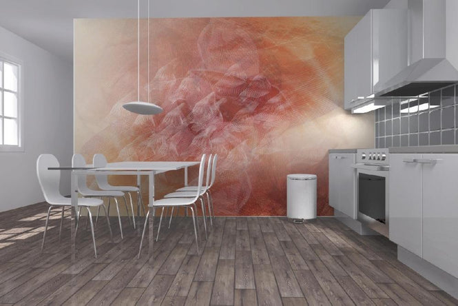 PHOTOWALL / Liquid Lines - Orange (e20476)