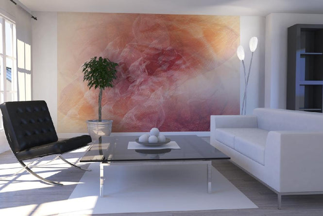 PHOTOWALL / Liquid Lines - Orange (e20476)
