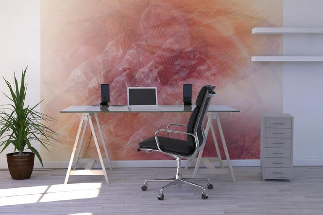 PHOTOWALL / Liquid Lines - Orange (e20476)