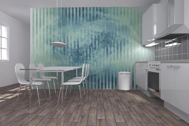 PHOTOWALL / Liquid Lines - Green Blue (e20480)