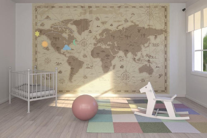 PHOTOWALL / World Map - Styled (e21247)