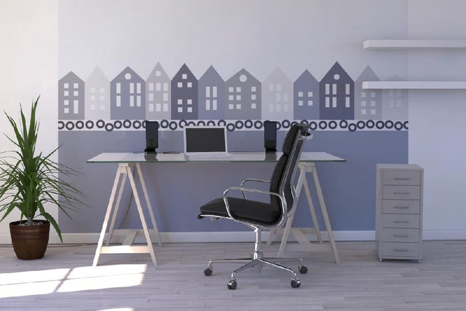PHOTOWALL / Bryggen - Blue (e21891)