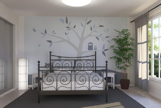 PHOTOWALL / Animal Tree Blue (e22034)