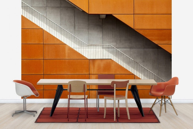 PHOTOWALL / Orange Stairway (e22396)