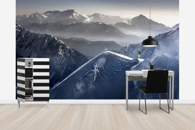 PHOTOWALL / Skier on Mountain Top (e22481)