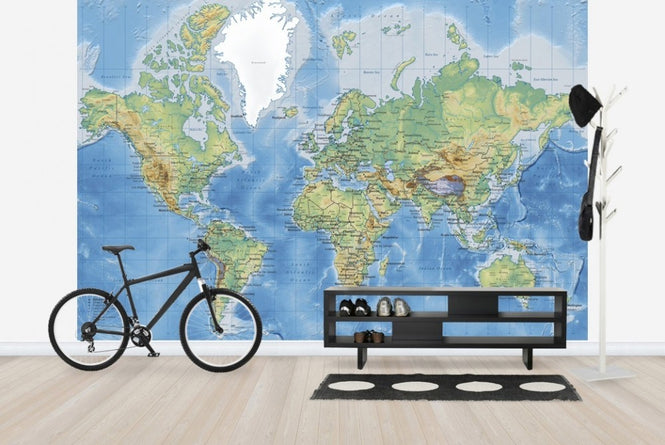 PHOTOWALL / World Map Detailed (e22619)