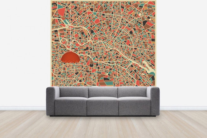 PHOTOWALL / Multicolor Map - Berlin (e22728)