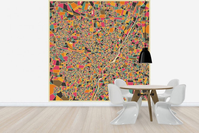 PHOTOWALL / Multicolor Map - Munich (e22742)