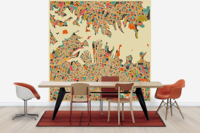 PHOTOWALL / Multicolour Map - Sydney (e22749)