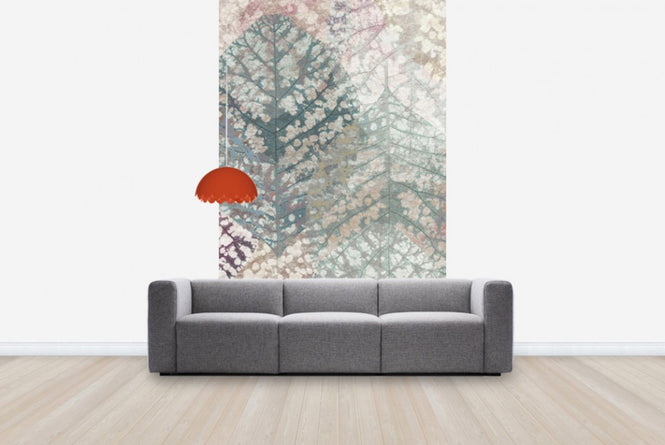 PHOTOWALL / Pastel Leaf Pattern (e23737)