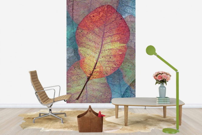 PHOTOWALL / Red Leaf Pattern (e23742)