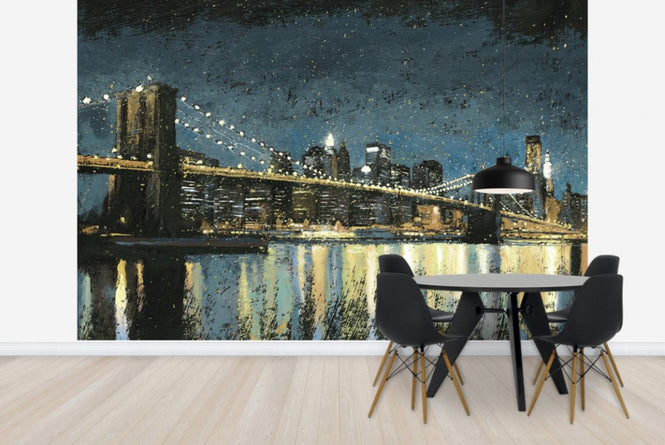 PHOTOWALL / Bright City Lights Blue (e23856)