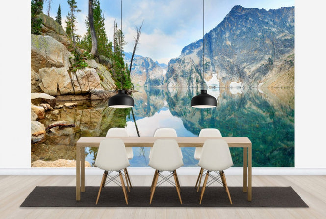 PHOTOWALL / Mountain Lake with Mirror Reflection (e24033)