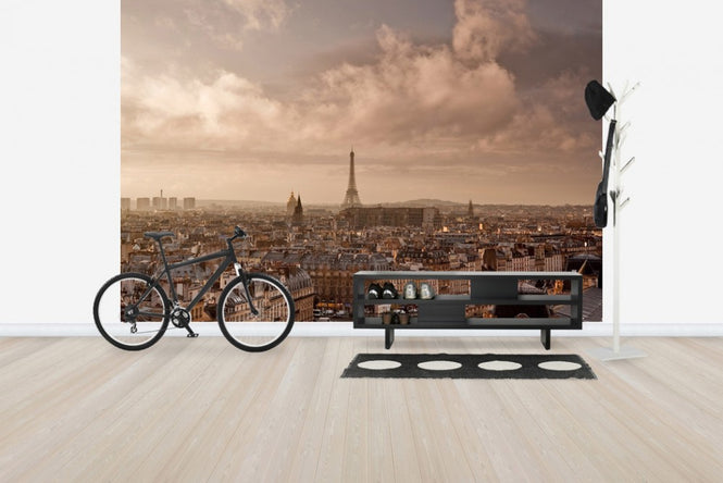 PHOTOWALL / Soft Clouds Sweeping by Paris (e24154)