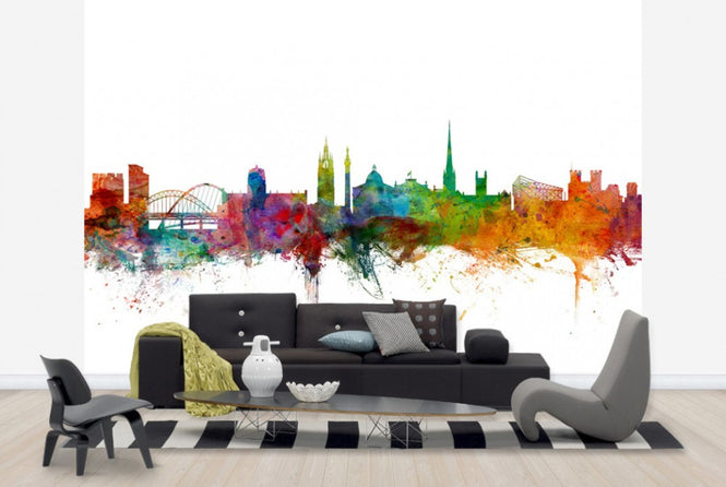 PHOTOWALL / Newcastle England Skyline (e24876)