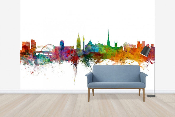 PHOTOWALL / Newcastle England Skyline (e24876)