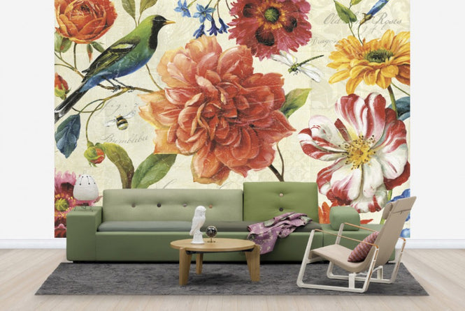 PHOTOWALL / Rainbow Garden Cream (e24884)
