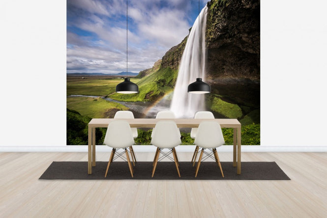 PHOTOWALL / Seljalandsfoss Waterfall with Rainbow (e40251)