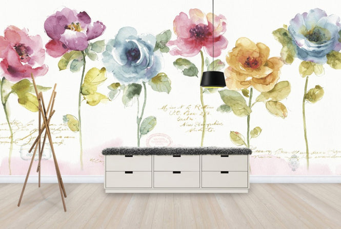 PHOTOWALL / Rainbow Seeds Floral (e25073)