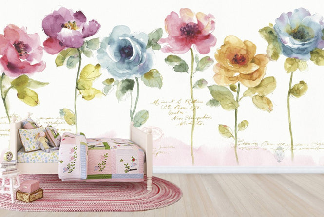 PHOTOWALL / Rainbow Seeds Floral (e25073)
