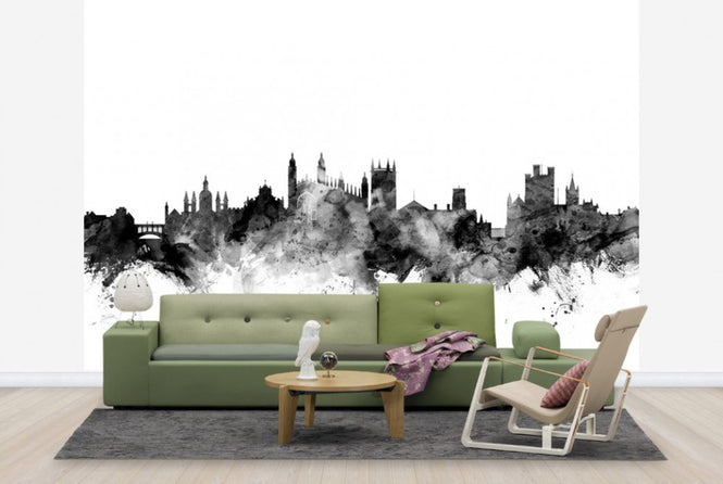 PHOTOWALL / Cambridge UK Skyline Black (e25342)