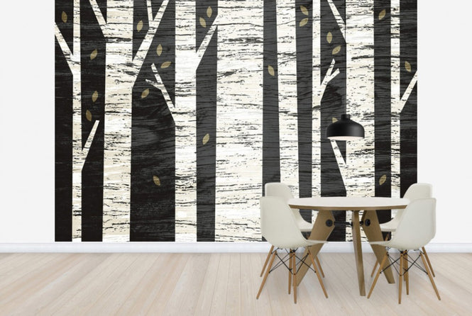 PHOTOWALL / Graphic Birch Forest (e25644)
