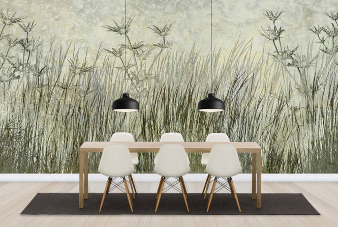 PHOTOWALL / Dark Green Grass Silhouette (e25728)