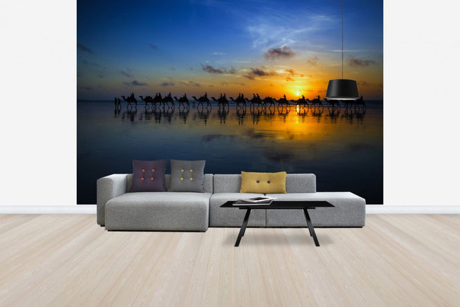 PHOTOWALL / Sunset Camel Ride (e29748)