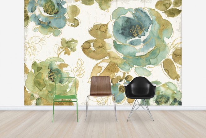PHOTOWALL / My Greenhouse Roses on Wood (e30383)
