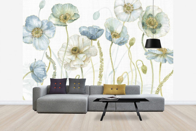 PHOTOWALL / My Greenhouse Flowers on Linen (e30392)