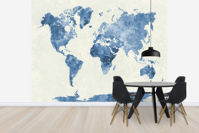 PHOTOWALL / Blue World in Watercolor (e40616)