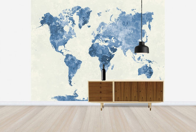 PHOTOWALL / Blue World in Watercolor (e40616)