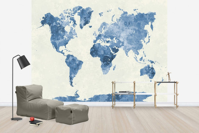 PHOTOWALL / Blue World in Watercolor (e40616)