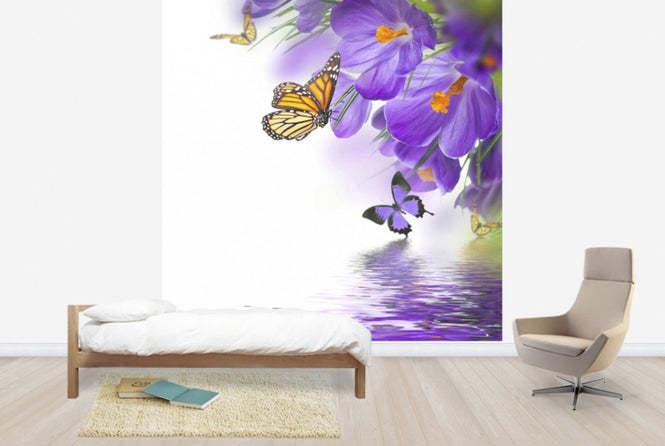 PHOTOWALL / Butterfly Spring Crocuses (e40592)