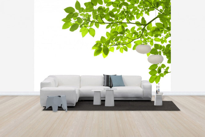 PHOTOWALL / Green Leaves Corner (e40695)