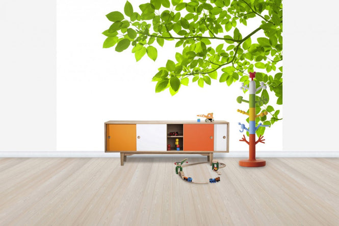 PHOTOWALL / Green Leaves Corner (e40695)