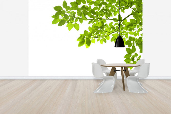 PHOTOWALL / Green Leaves Corner (e40695)