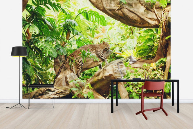 PHOTOWALL / Leopard Dozing in the Jungle (e40706)