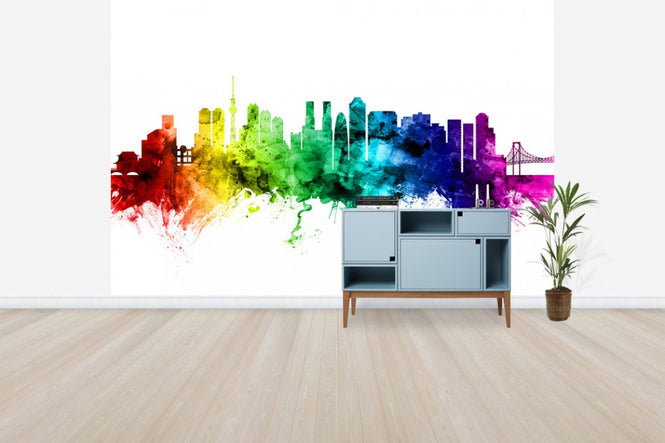 PHOTOWALL / Tokyo Skyline Rainbow (e30514)