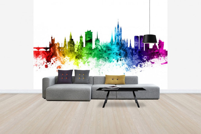 PHOTOWALL / Aberdeen Skyline Rainbow (e30517)