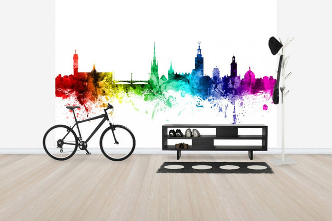 PHOTOWALL / Stockholm Skyline Rainbow (e30525)