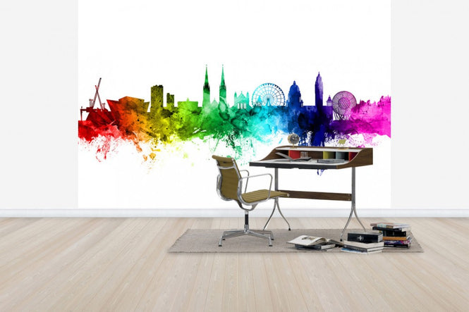 PHOTOWALL / Belfast Skyline Rainbow (e30533)