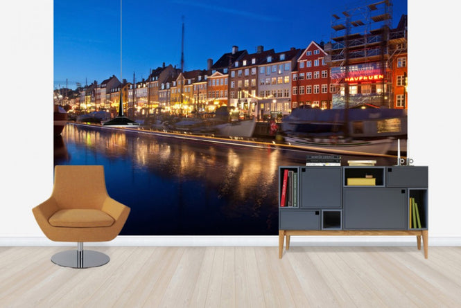 PHOTOWALL / Night in Nyhavn, Copenhagen, Denmark (e40931)