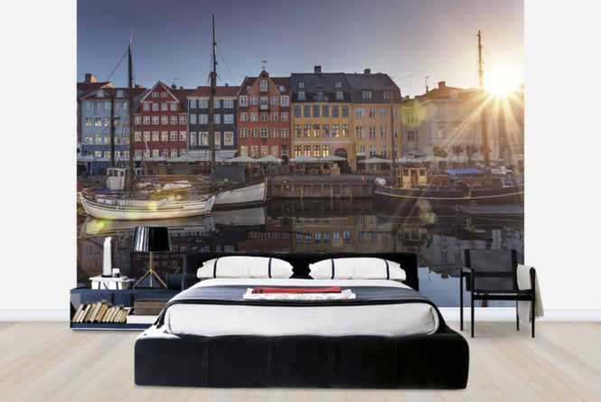 PHOTOWALL / Sunset in Nyhavn, Copenhagen, Denmark (e40935)