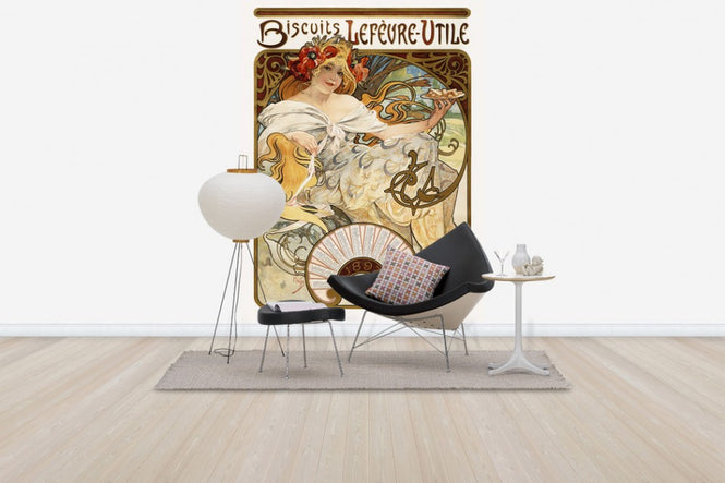 PHOTOWALL / Alphonse Mucha - Biscuits Lefévre-Utilie (e31031)